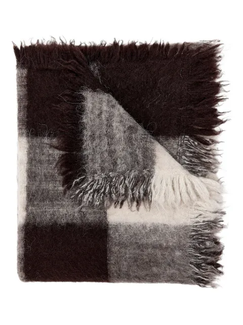 Proenza Schouler checked fringed scarf