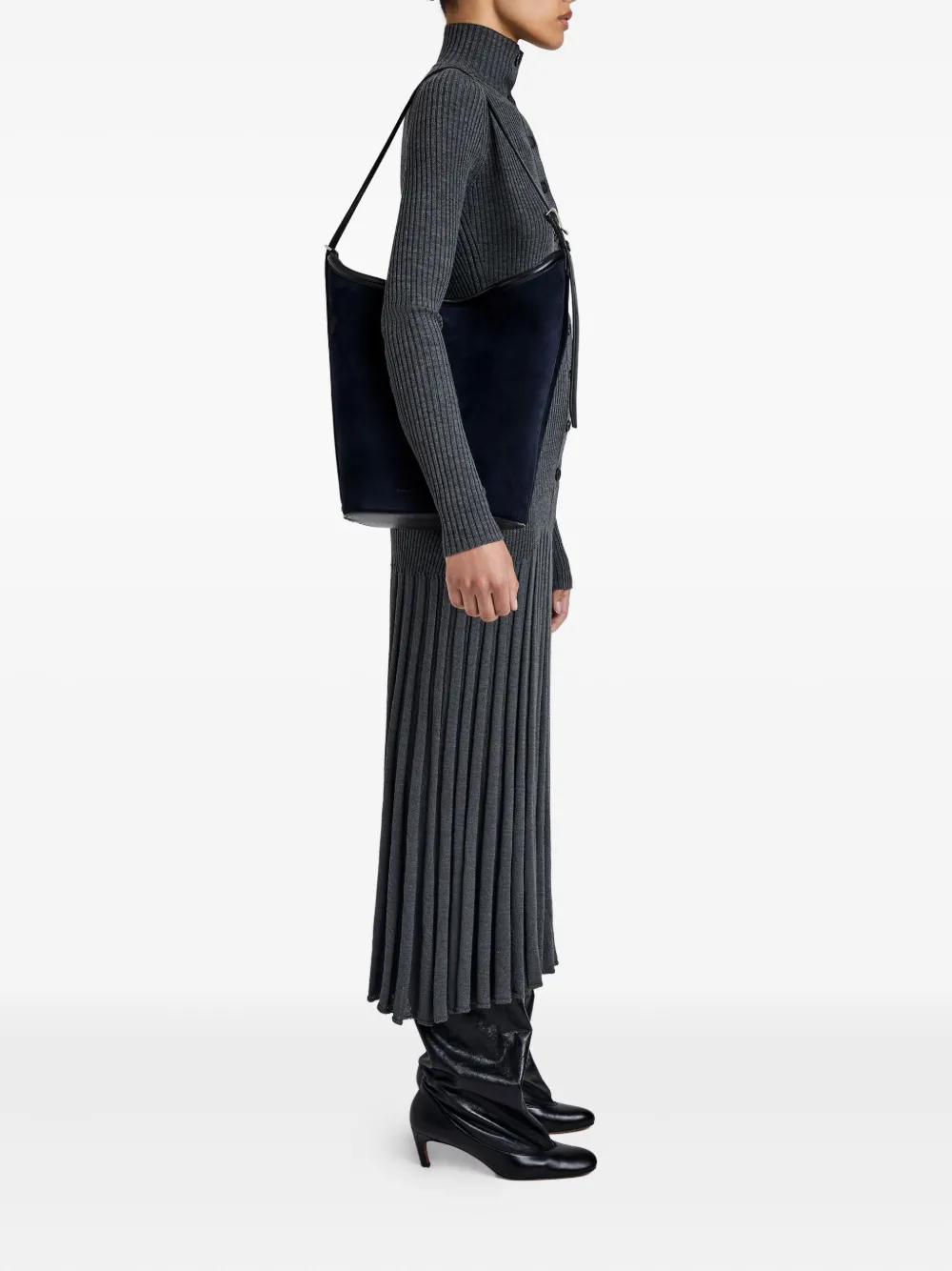 Proenza Schouler Suède-leren shopper - Blauw