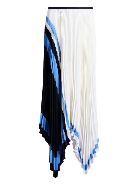 Proenza Schouler pleated patterned asymmetric skirt