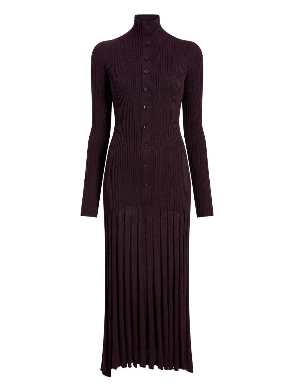 Proenza Schouler ribbed pleated midi day dress | Red | Image 1