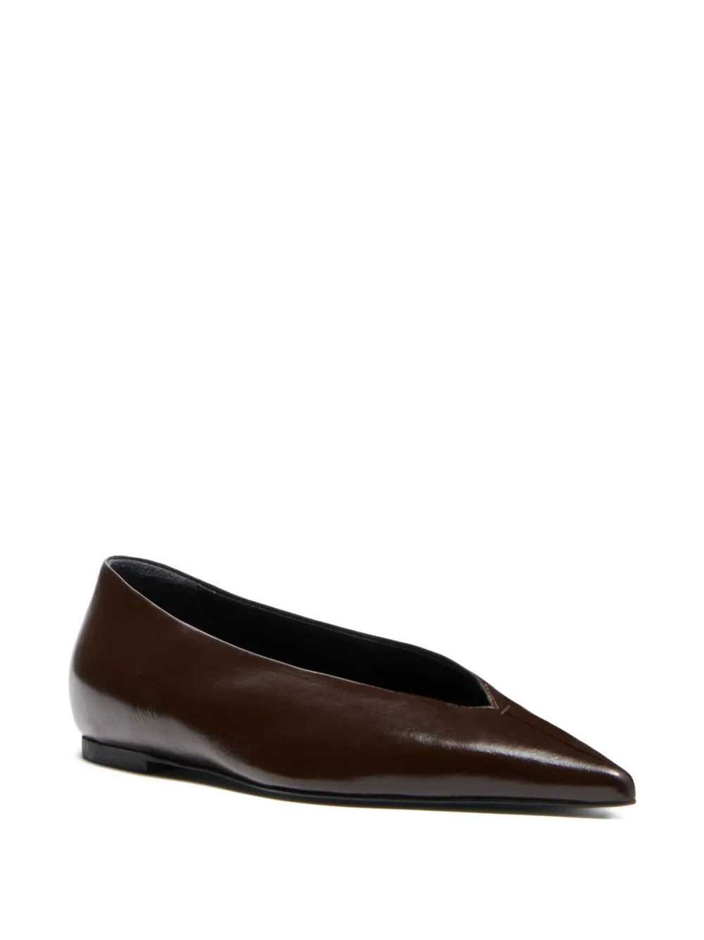 Proenza Schouler pointed-toe lambskin ballet flats Brown