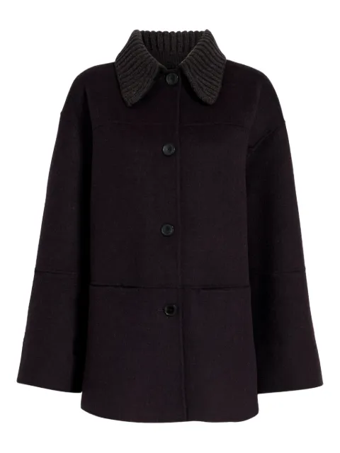 Proenza Schouler White Label Lisa knitted-collar coat