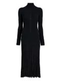 Proenza Schouler ribbed pleated midi day dress - Black