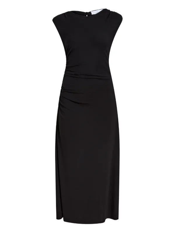 mimi midi dress Mimi Puff Sleeve Gingham Midi Dress Black | Day Dresses