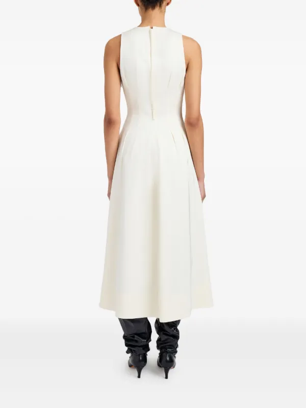 Bronwyn Dress in Merino Wool Twill Bone | Proenza Schouler White Label Official Site Bronwyn Dress in Merino Wool Twill Bone | Proenza Schouler White Label Official Site