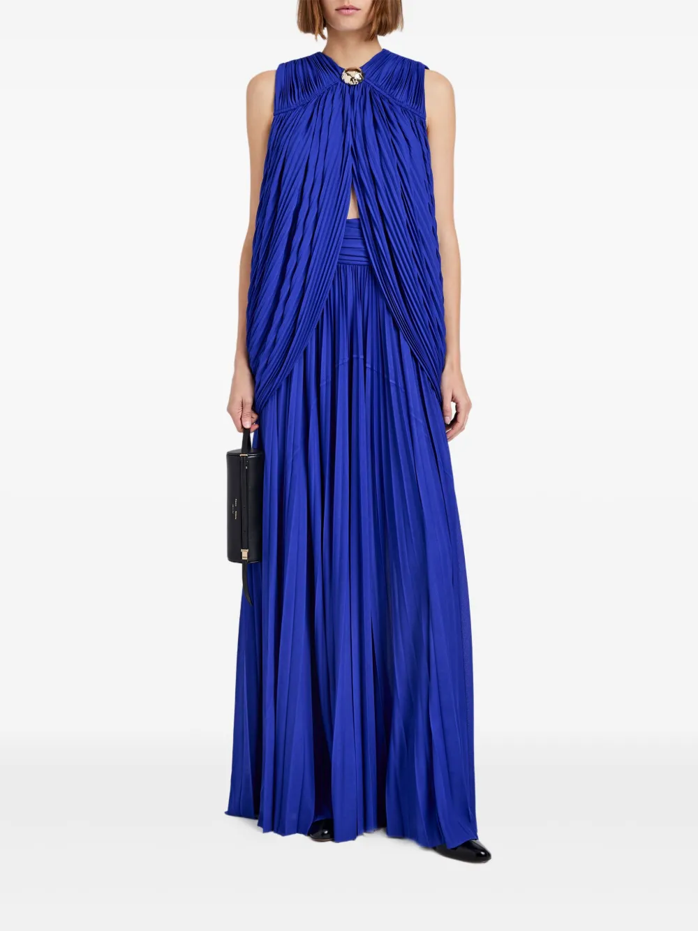 Proenza Schouler Geplooide verfraaide maxi-jurk - Blauw