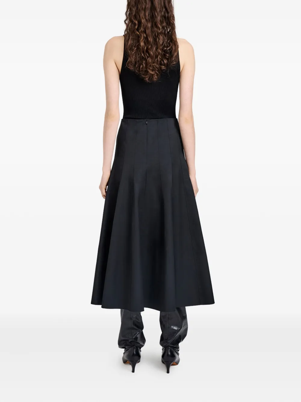 Proenza Schouler White Label Heidi Panelled Flared Skirt In Black