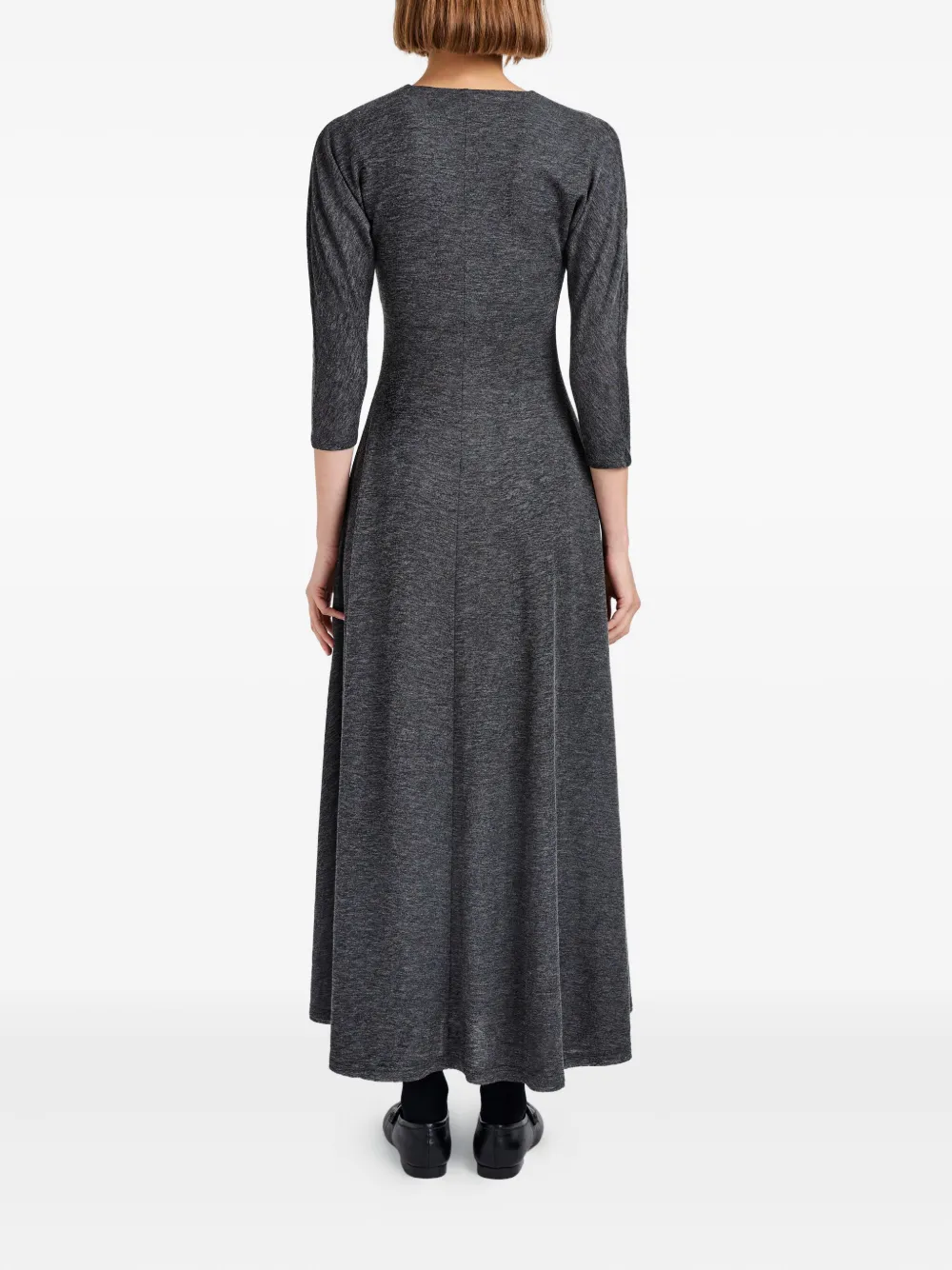 Proenza Schouler White Label Ausgestelltes Livia Midikleid Mit V-ausschnitt In Gray