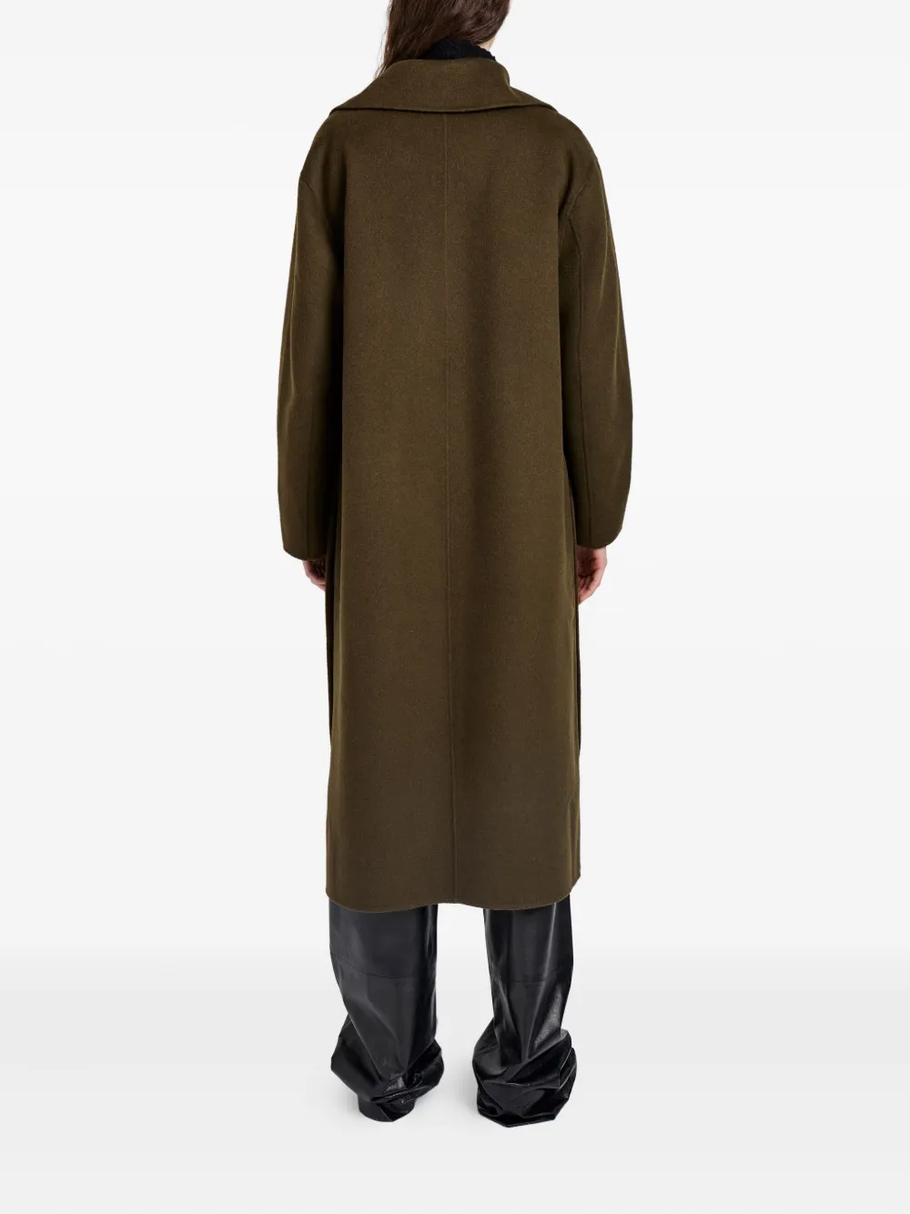 Proenza Schouler White Label Tammy Button-fastening Patch-pocket Coat In Brown