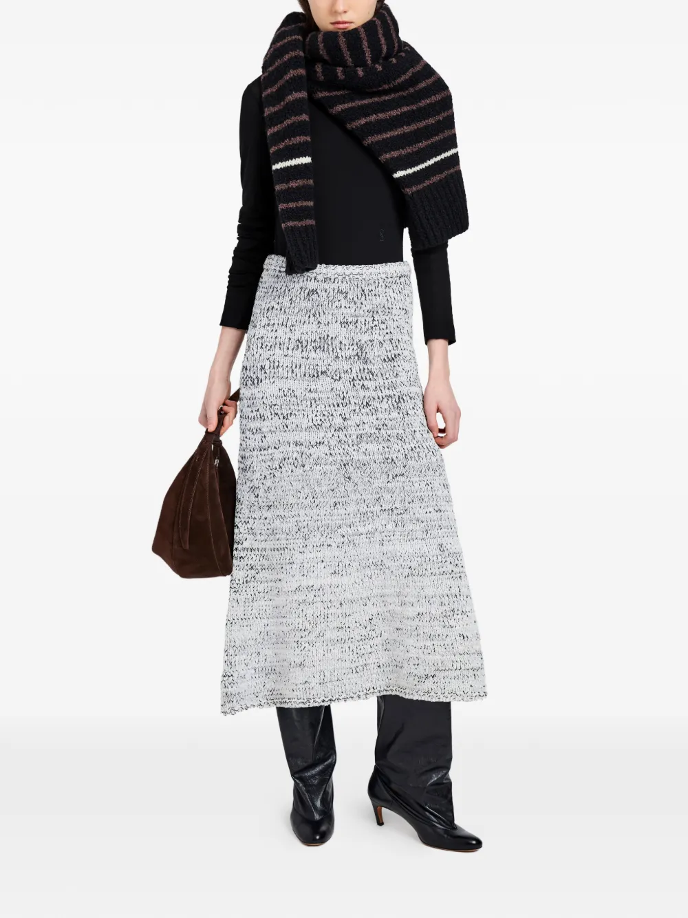 Proenza Schouler White Label Kerry midi-rok met A-lijn Wit