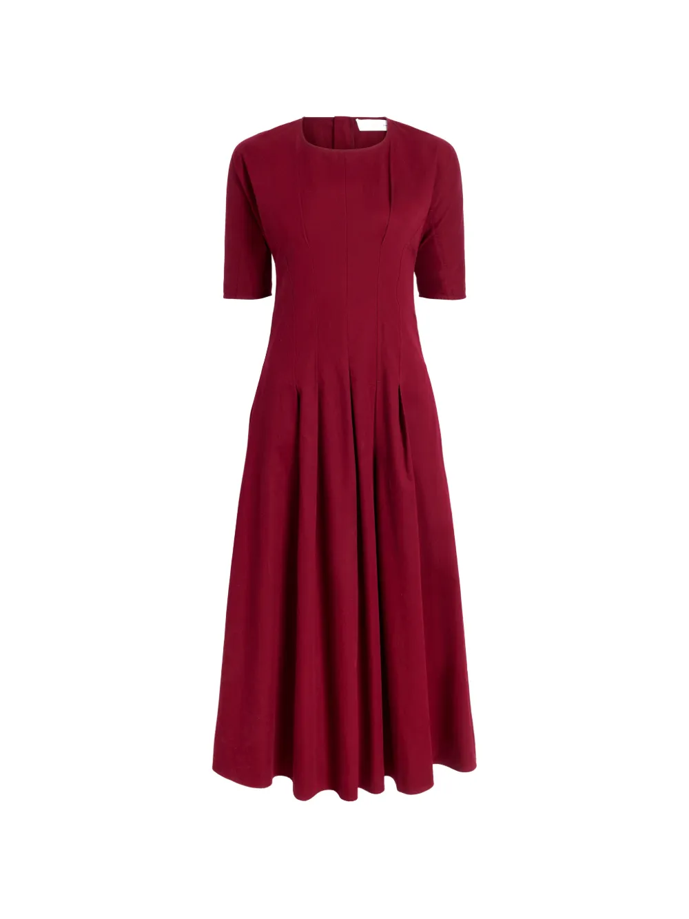 Proenza Schouler White Label Abito midi Ainsley a maniche corte - Rosso
