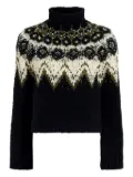 Proenza Schouler White Label Lizzy fairisle-pattern turtleneck sweater - Black