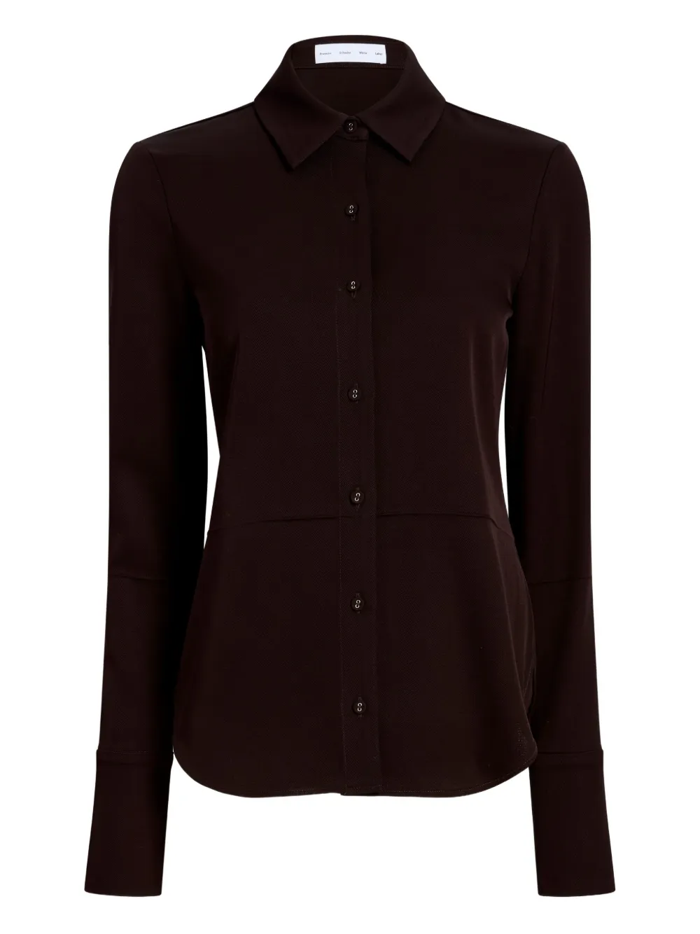 Proenza Schouler White Label Maddi button-down collared shirt | Brown | Image 1
