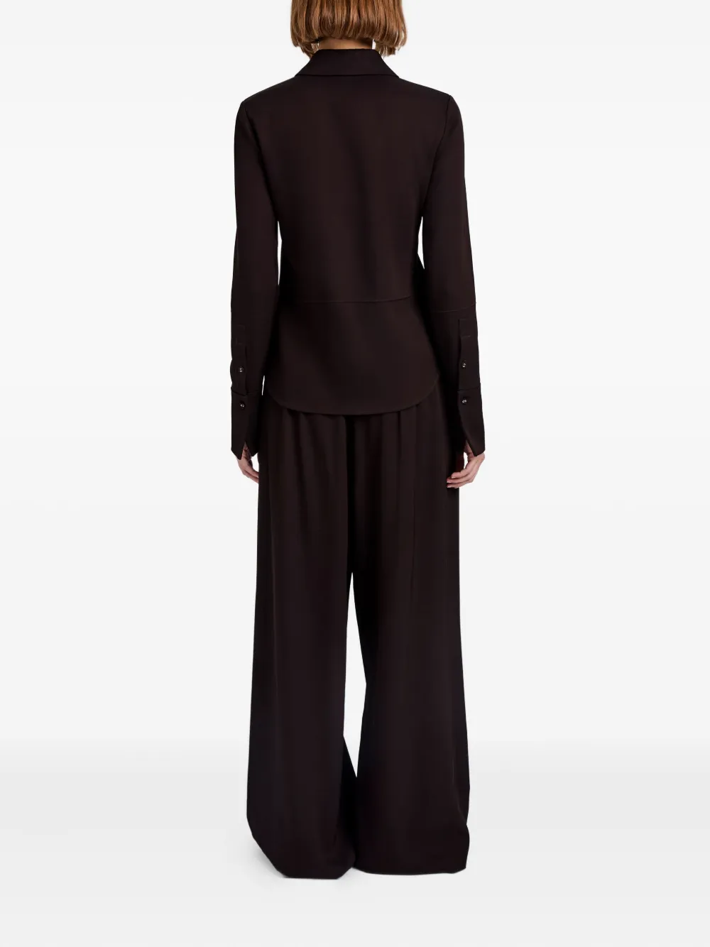 Proenza Schouler White Label Maddi Button-down Collared Shirt In Burgundy