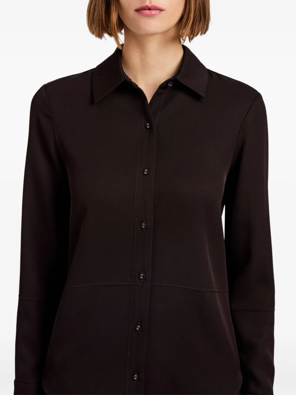 Proenza Schouler White Label Maddi Button-down Collared Shirt In Burgundy