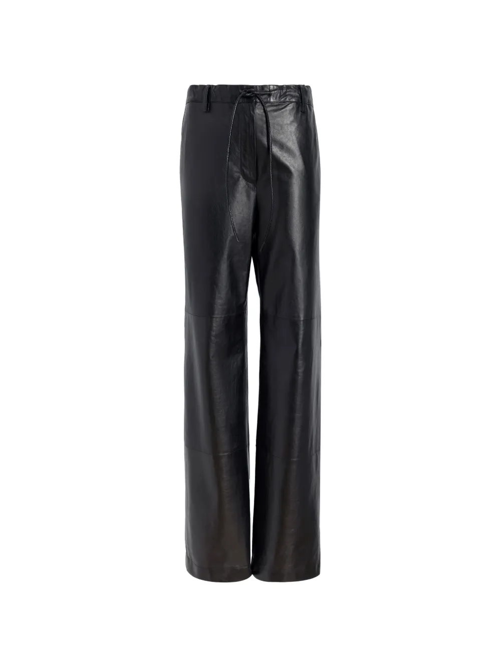 Proenza Schouler White Label Magnus leren broek met trekkoord Zwart