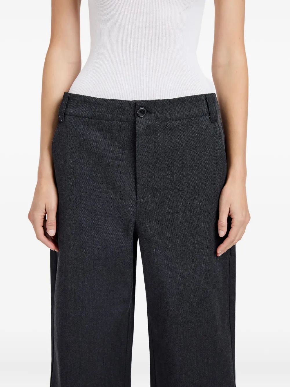 Proenza Schouler White Label Kay Button-fastening Cuffed Trousers In Blue