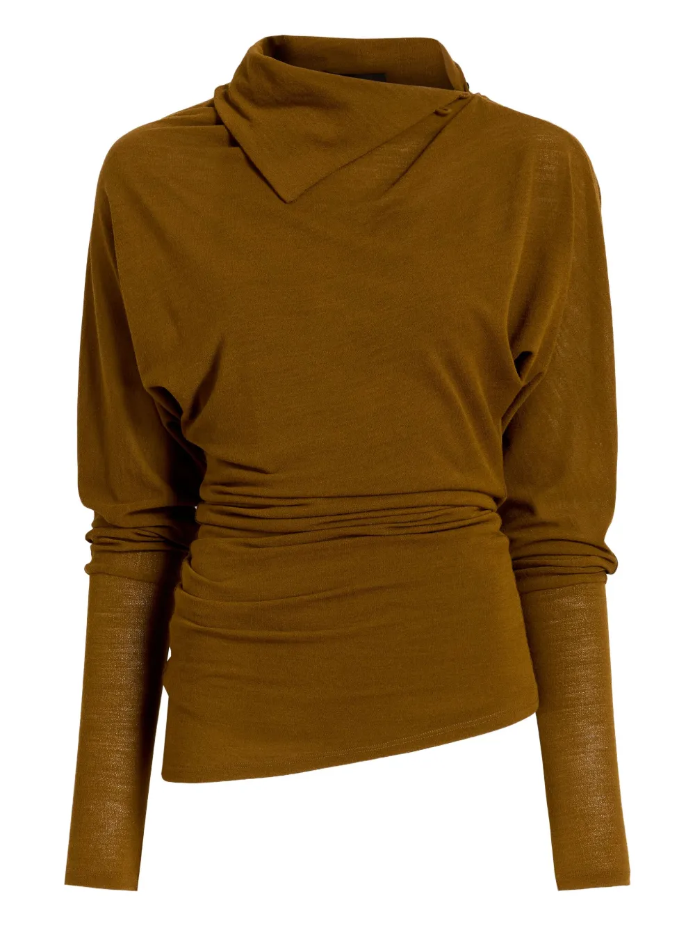 Proenza Schouler drapped-neck pleated top | Brown | Image 1