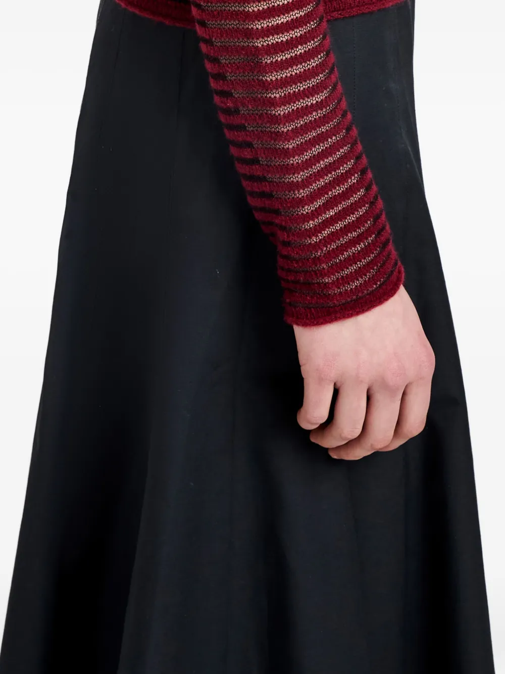 Proenza Schouler White Label Hailey Stripe Roll Neck Sweater In Brown
