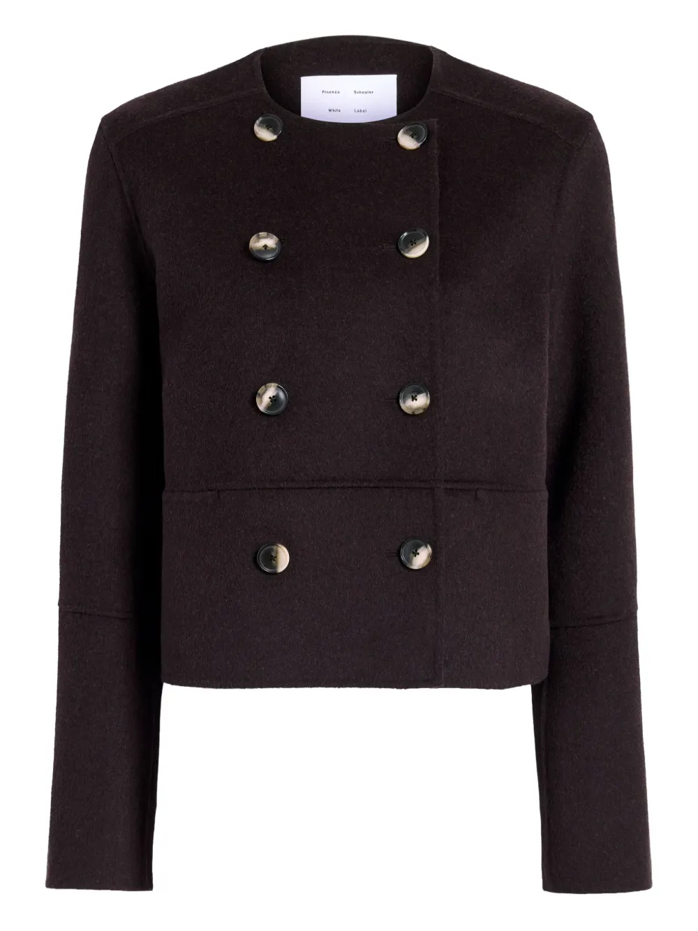 Proenza Schouler White Label Courtney Double-faced Wool-cashmere Jacket In Brown