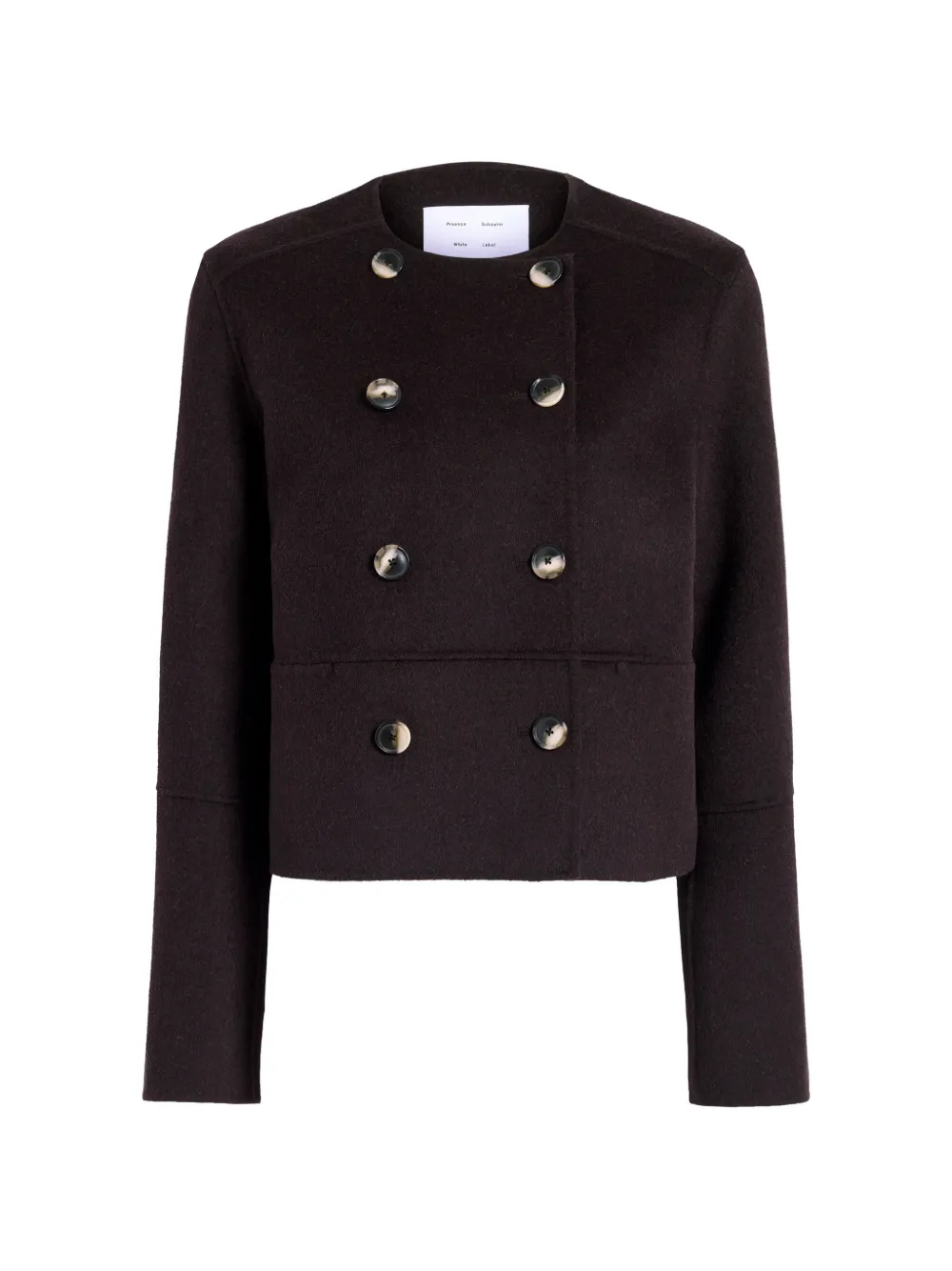 Proenza Schouler White Label Courtney jack met dubbele rij knopen Bruin