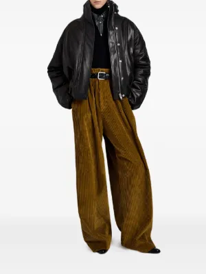 Manteau Veste En Cuir Proenza Schouler Marron Foncé, Taille 4, Modèle Runway épuisé, Occasion Très Bon état