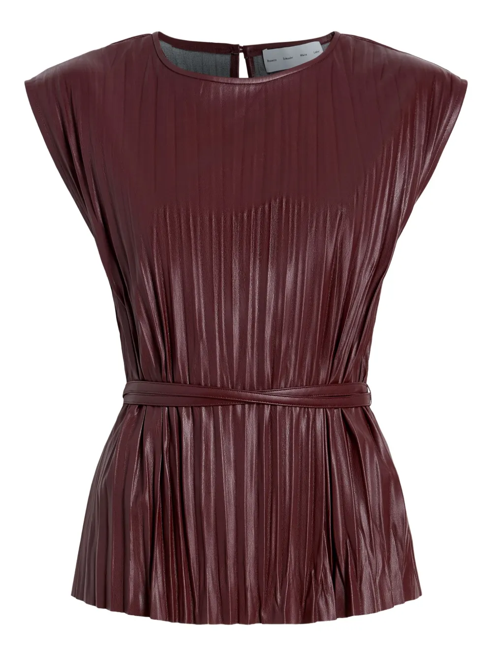 Proenza Schouler White Label Lyra pleated belted top | Red | Image 1
