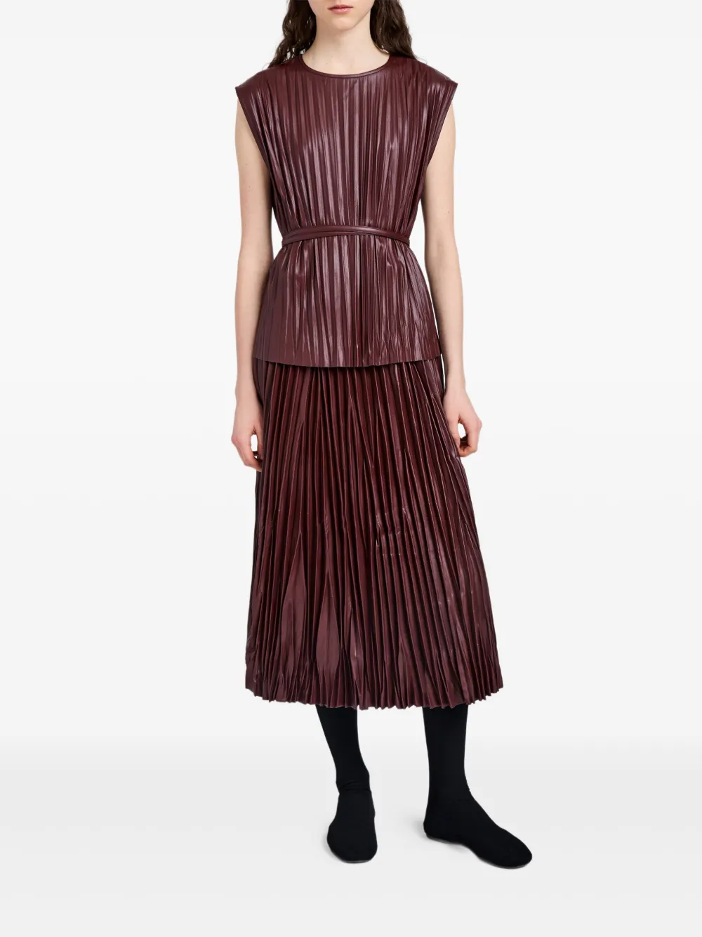 Proenza Schouler White Label Lyra pleated belted top | Blouses | Image 2