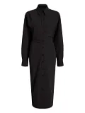 Proenza Schouler buttoned-down cinched shirt midi day dress - Black