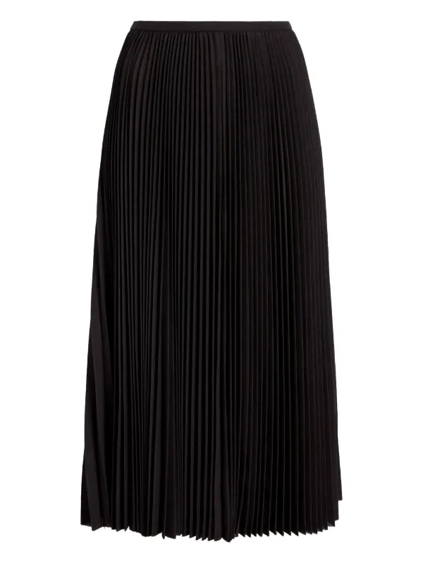 Proenza Schouler Straight-waistband Midi Pleated Skirt in Brown