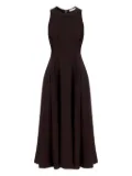 Proenza Schouler White Label Bronwyn pleated fitted-bodice midi dress - Brown