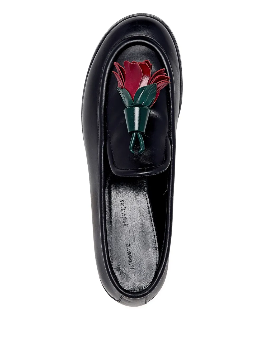 Proenza Schouler Loafers verfraaid met bloemen Zwart