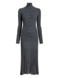 Proenza Schouler ribbed pleated midi day dress - Grey