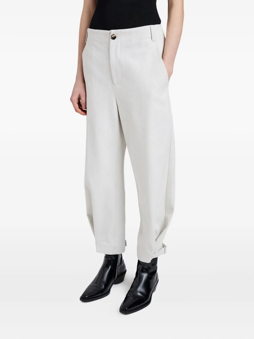 Proenza Schouler White Label Kay Button-fastening Balloon Trousers In White