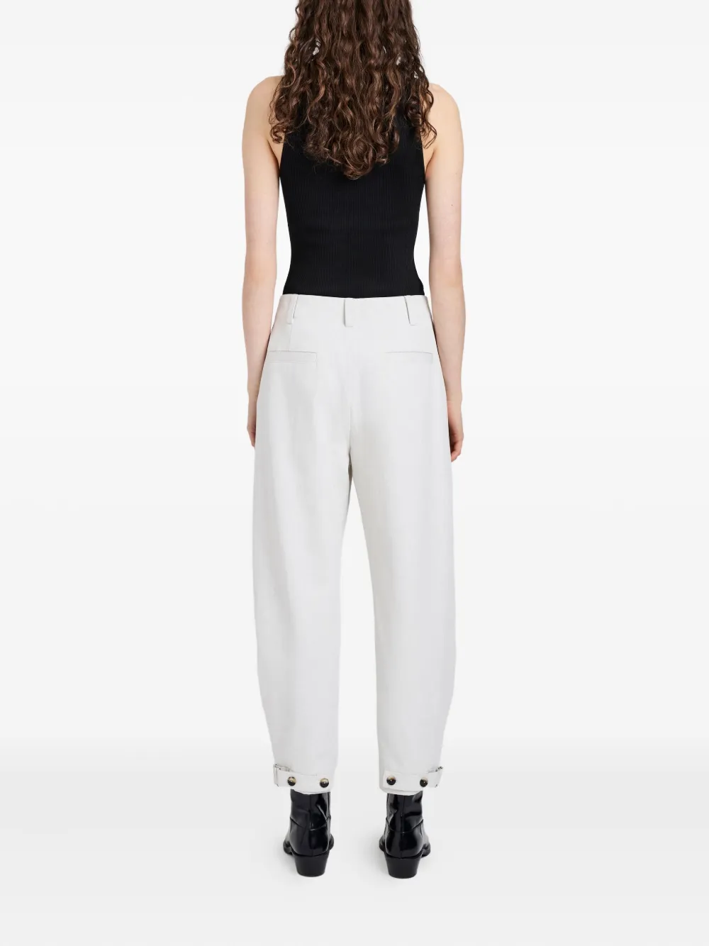 Proenza Schouler White Label Kay Button-fastening Balloon Trousers In White