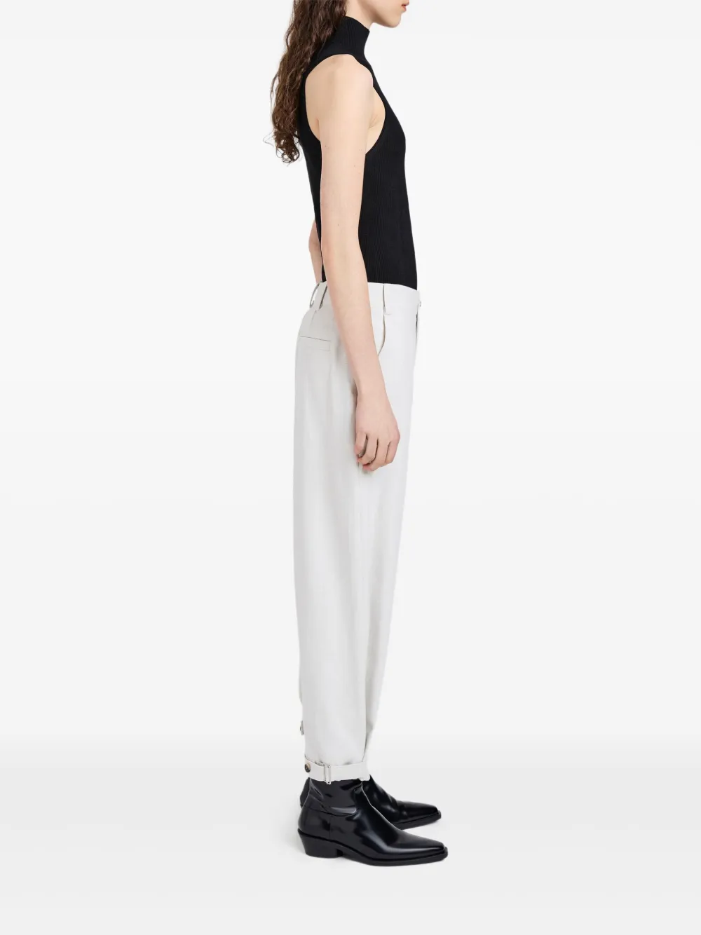 Proenza Schouler White Label Kay Button-fastening Balloon Trousers In White