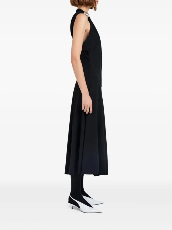 proenza schouler one shoulder dress Proenza Schouler Sirena one-shoulder Ruched Maxi Dress | Black