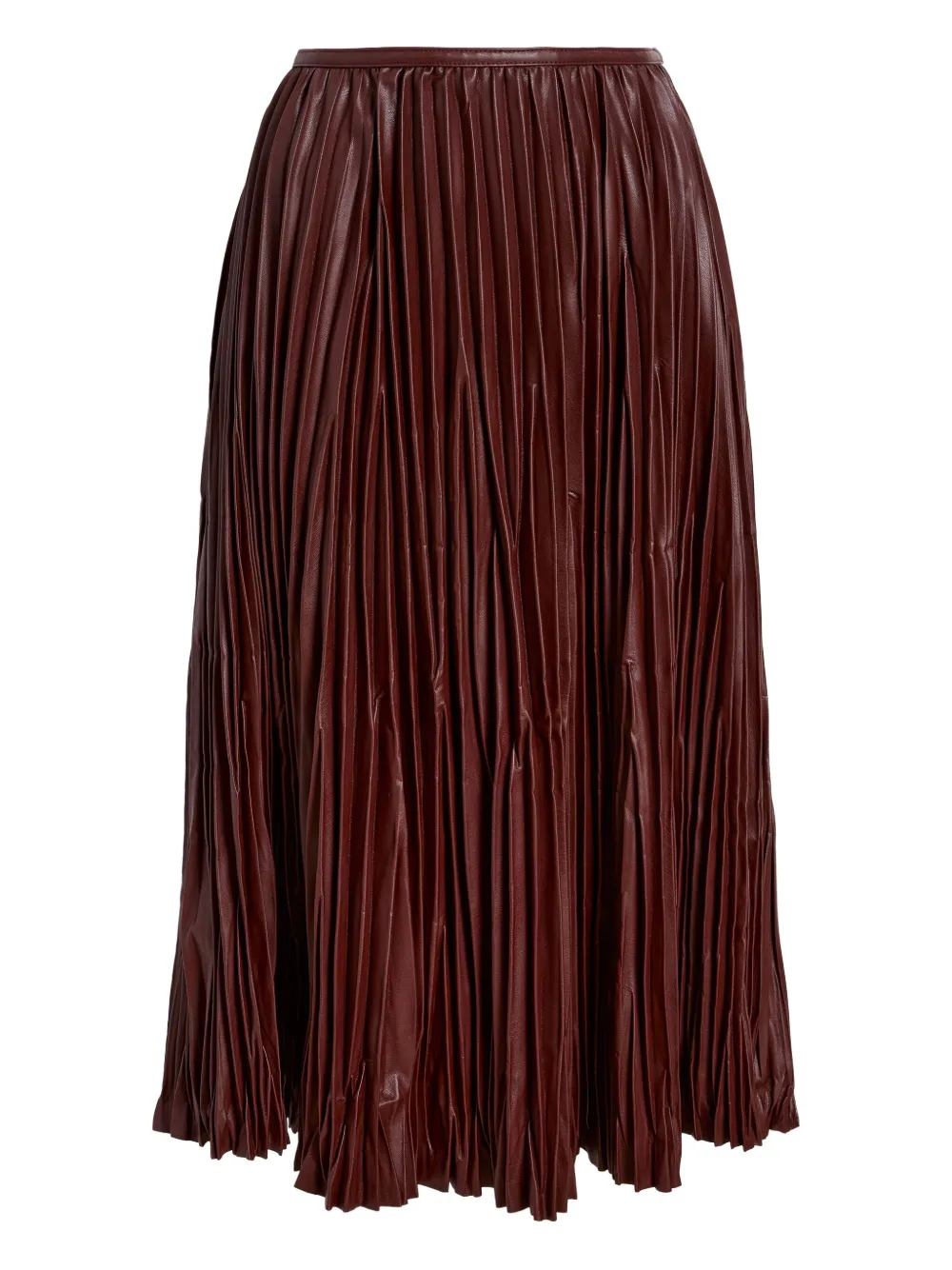 Proenza Schouler White Label Rosalyn pleated leather midi dress | Red | Image 1