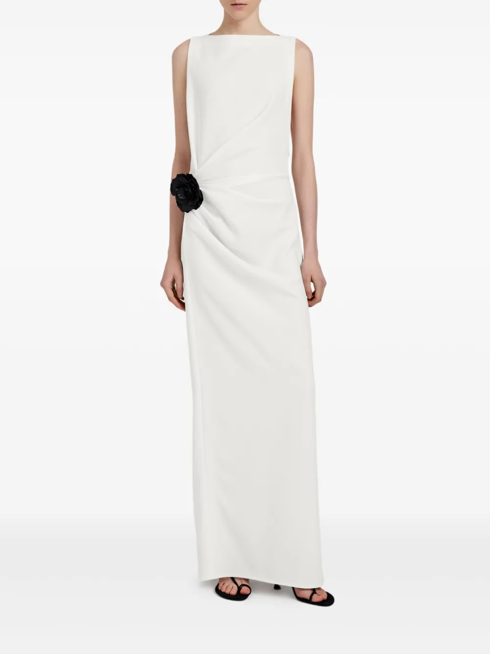 Proenza Schouler rose-embellished draped maxi evening dress | Evening Dresses | Image 2