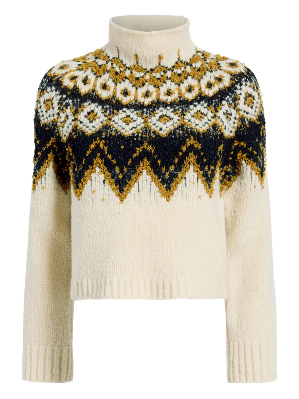 Proenza Schouler White Label Lizzy fairisle-pattern turtleneck sweater | Neutrals | Image 1