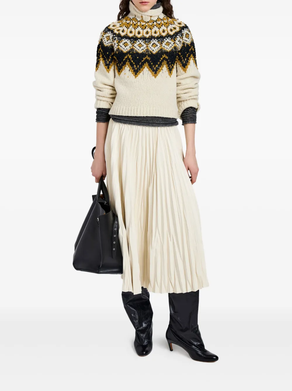 Proenza Schouler White Label Lizzy fairisle-pattern turtleneck sweater | Sweaters | Image 2