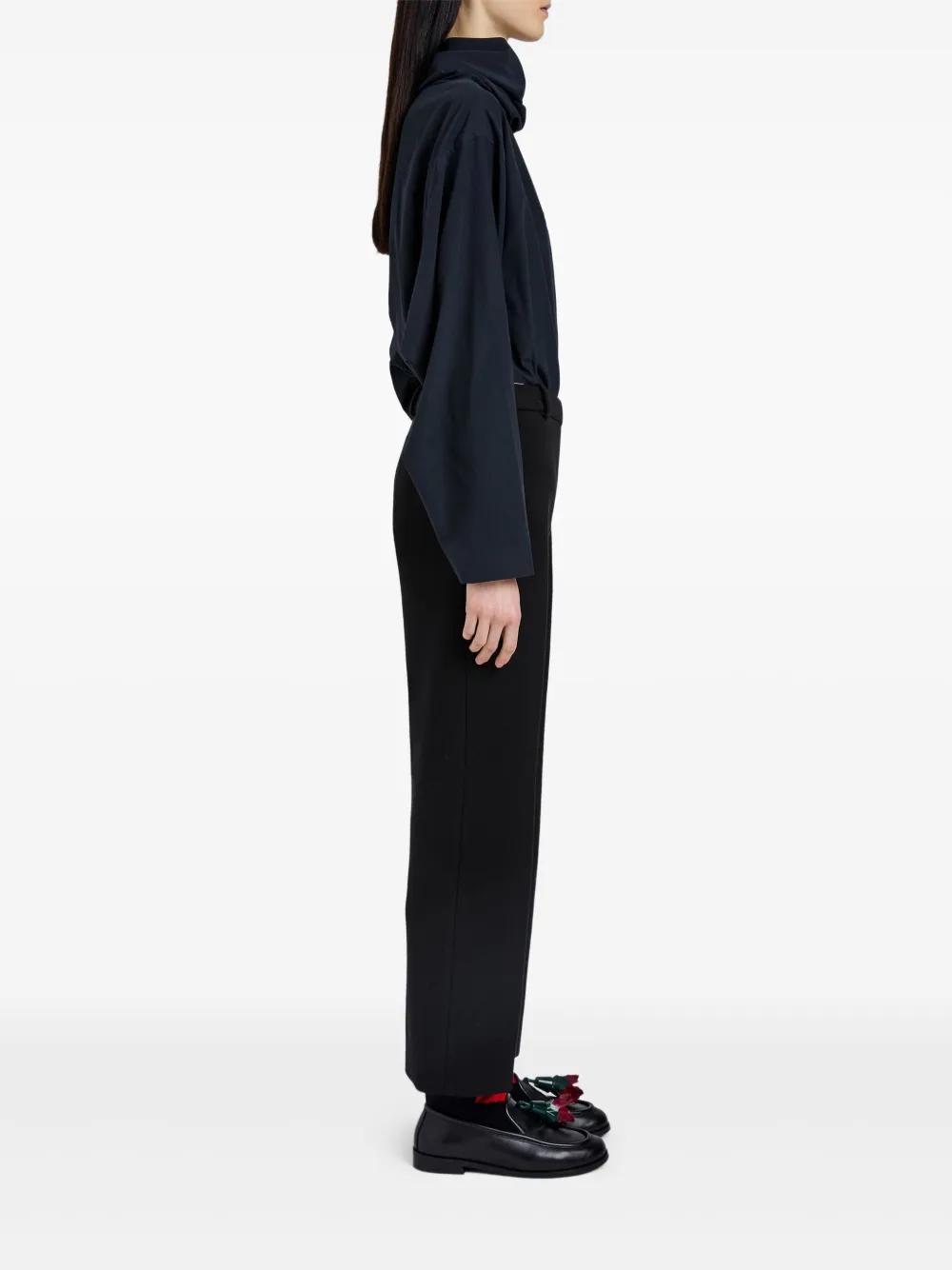 Proenza Schouler Pantalon met riemlussen Zwart