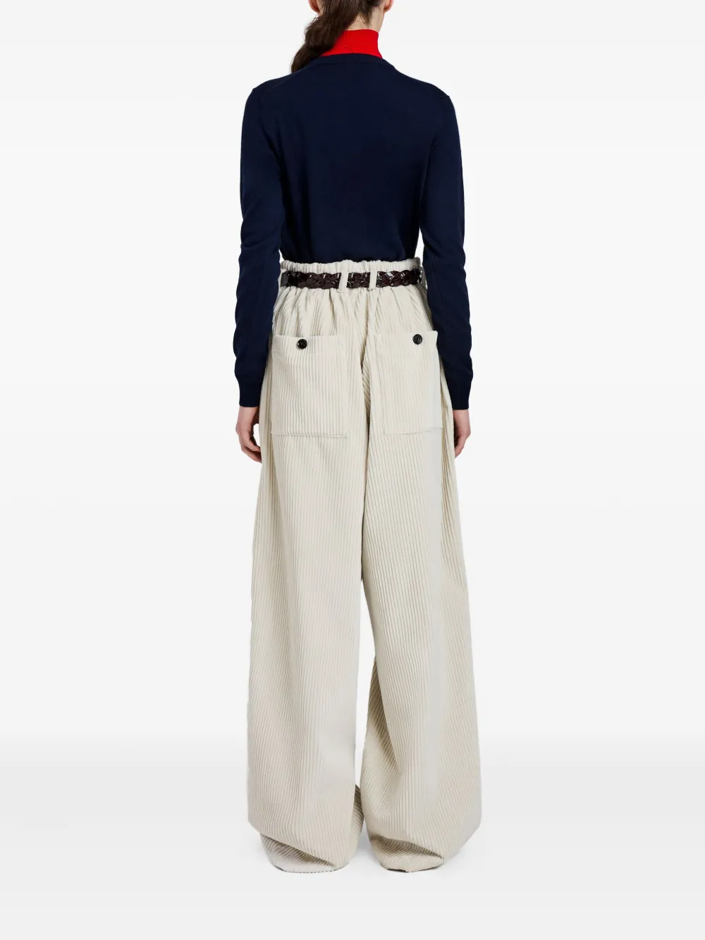 Proenza Schouler Diamond-pattern Merino Wool-silk Blend Sweater In Blue