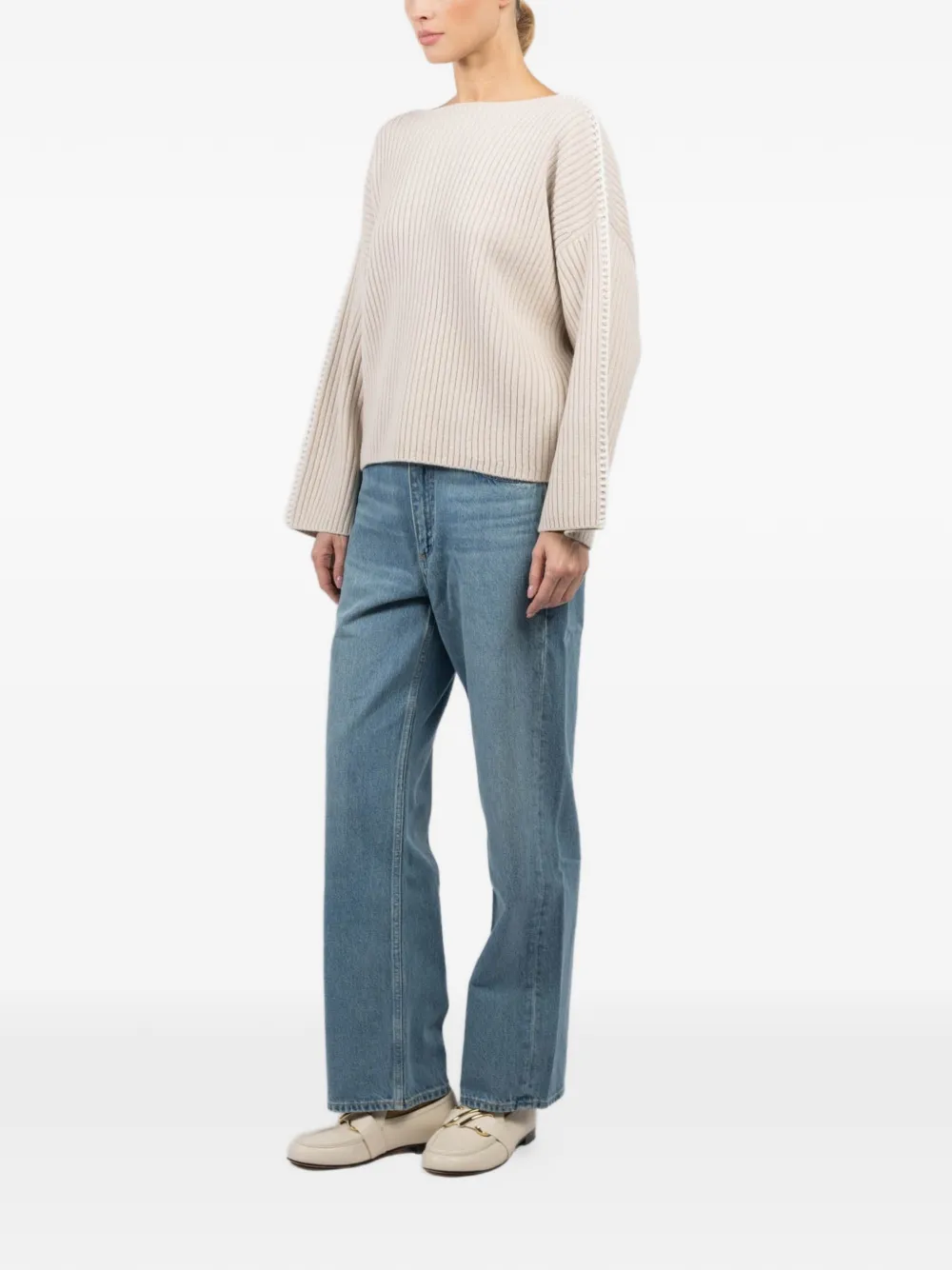  Rag & Bone Ingrid Ribbed Sweater - Neutrals 