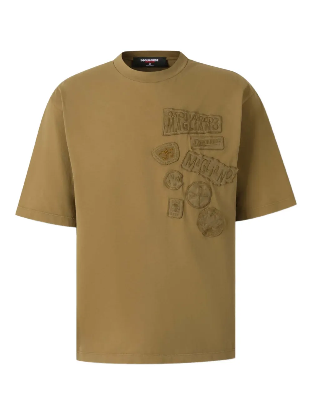 DSQUARED2 embroidered-patch T-shirt | Green | Image 1