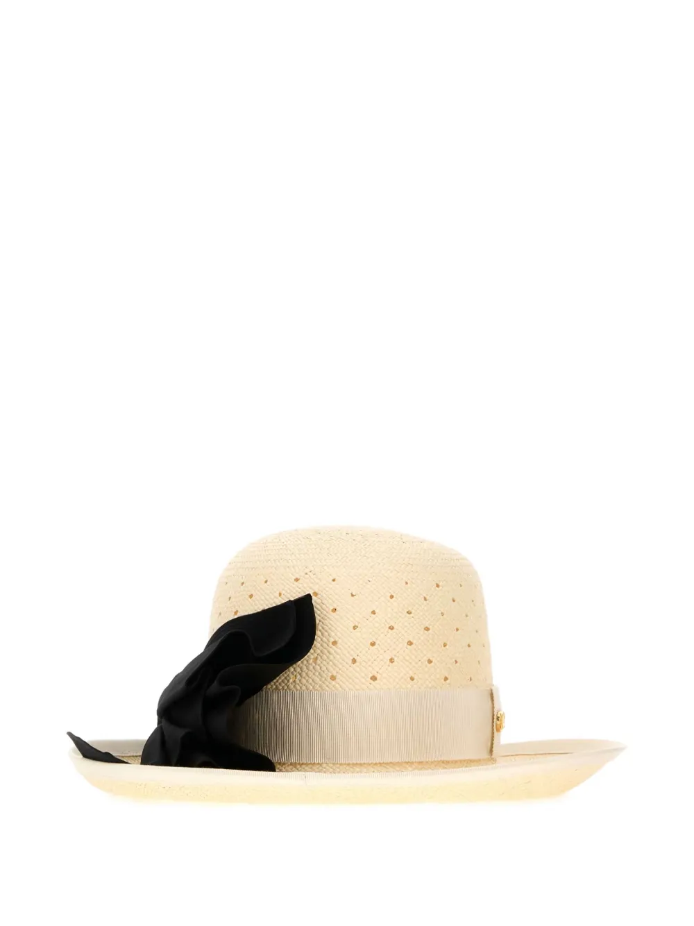 Valentino Garavani perforated-bow hat - ニュートラル Valentino Garavani perforated-bow hat - ニュートラル