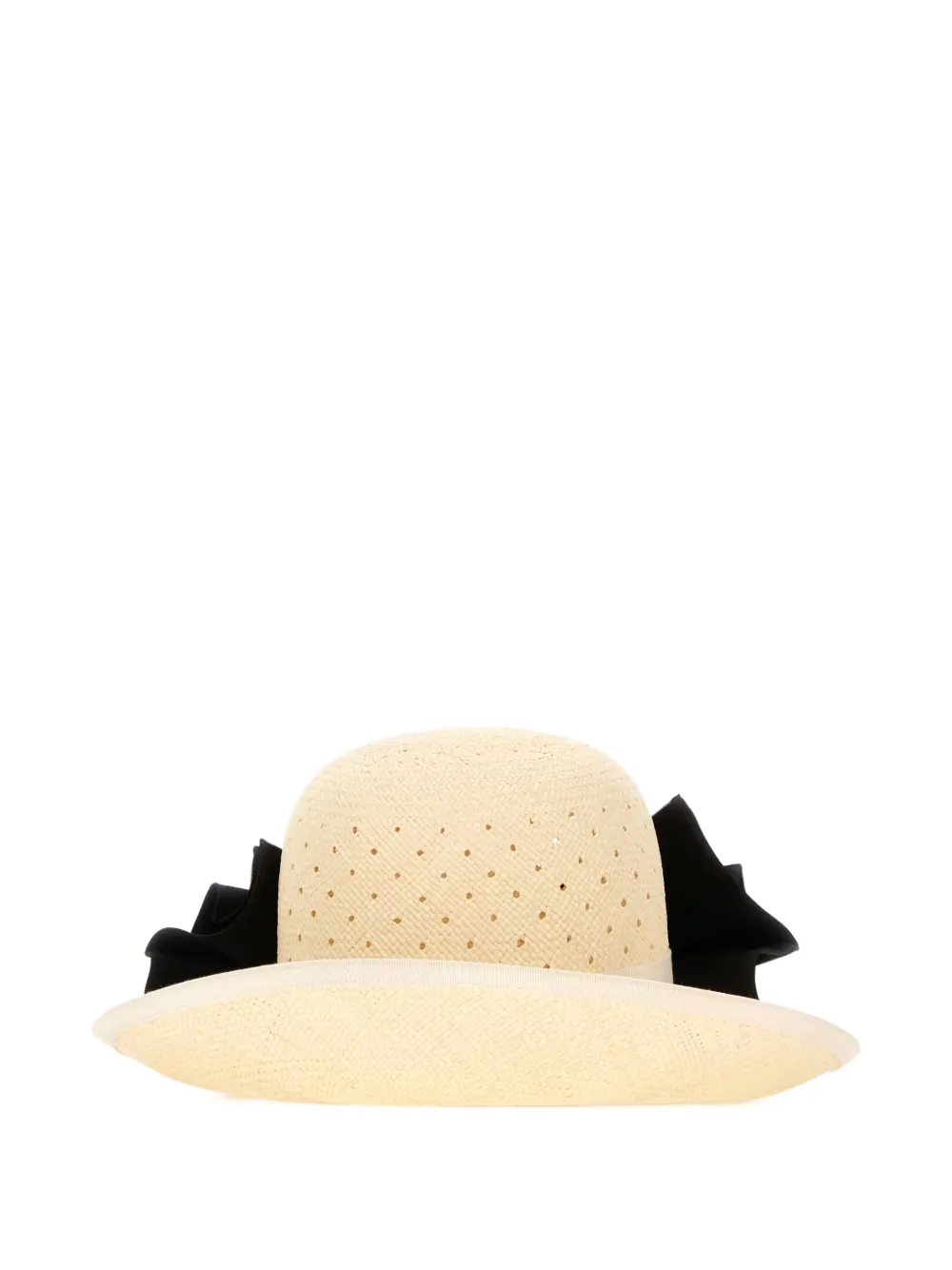 Valentino Garavani perforated-bow hat - Beige
