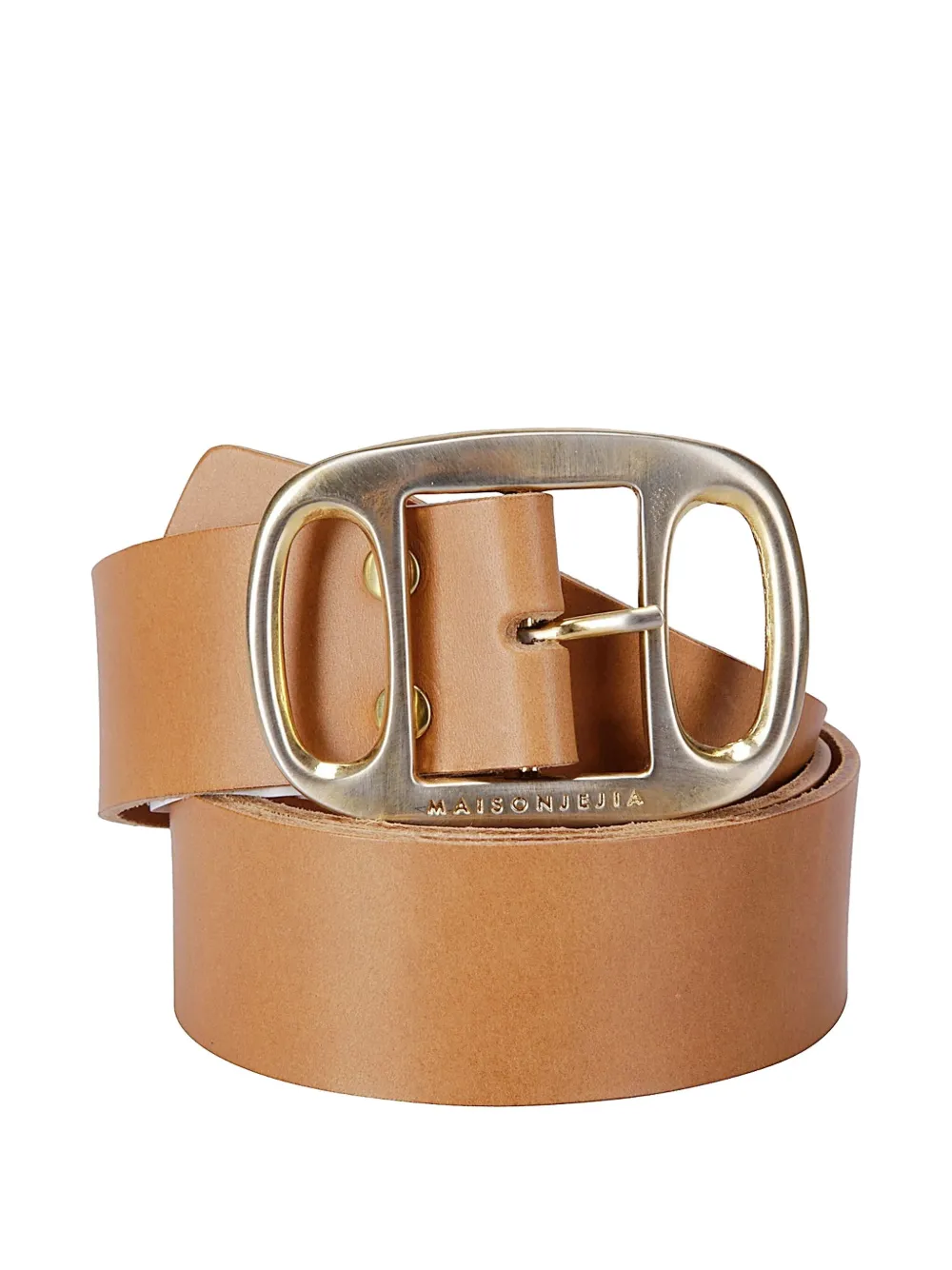 Jejia leather gold-tone buckle belt - Bruin