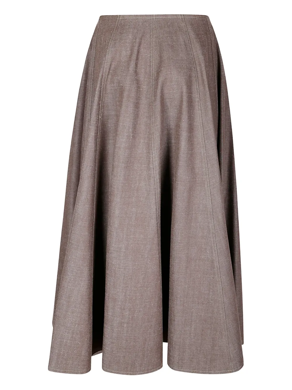 Jejia Sissi panelled flared A-line skirt | Brown | Image 1