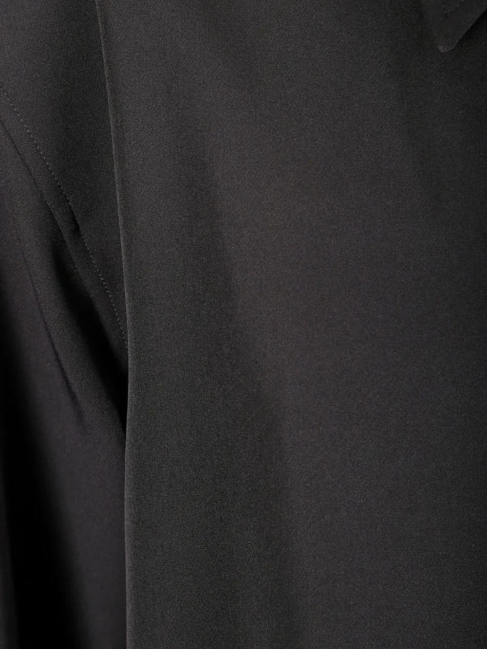The Latest Black Long-sleeved Shirt With Classic Collar In Black